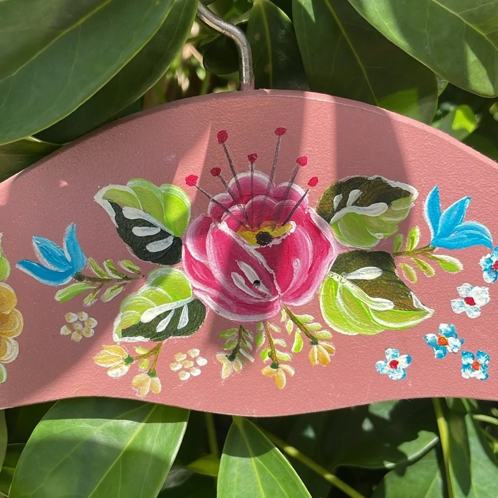 Floral Hand-Painted decorative hanger